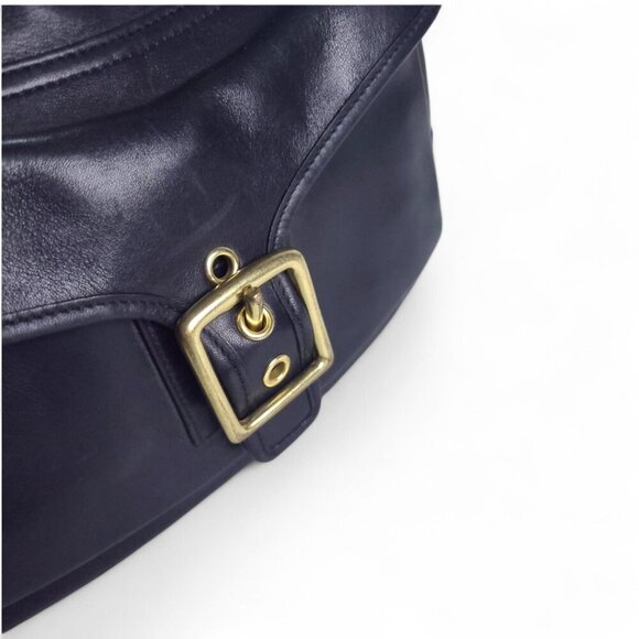 Coach Vintage Saddle Hippie Legacy 9340 Black Leather Buckle Shoulder Bag - Picture 10 of 13